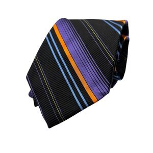 Robert Talbott Nordstrom Best of Class Black‎ Purple Striped Necktie